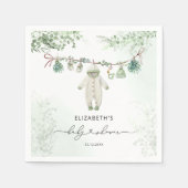 Serviette En Papier Vêtements pour bébés Baby shower Boho Eucalyptus (Devant)