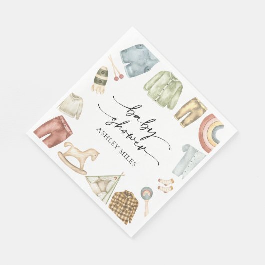 Serviette En Papier Vêtements pour garçon Baby shower serviettes (Coin)