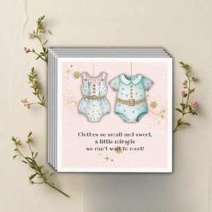 Serviette En Papier Vêtements Whimsical Baby shower neutre genre