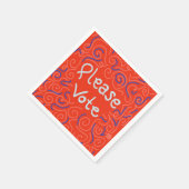 Serviette En Papier Veuillez voter Napkins (Coin)