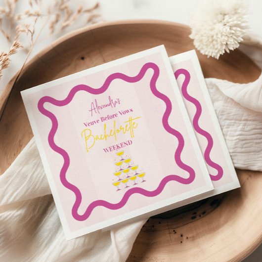 Serviette En Papier Veuve avant les vœux de mariage Weekend d'enterrem