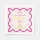 Serviette En Papier Veuve avant les Voeux Weekend de Fille (Devant)