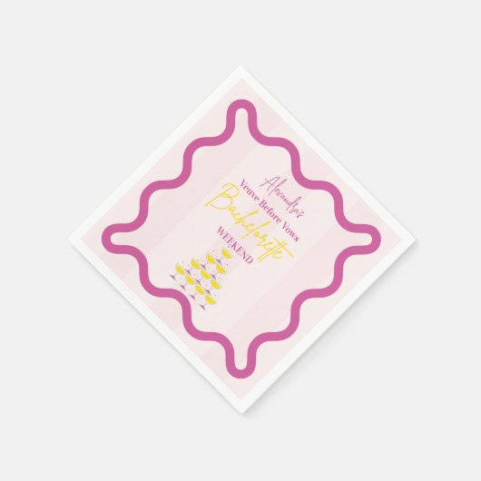 Serviette En Papier Veuve Avant Vows Bachelorette Week-end (Coin)