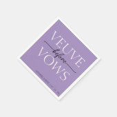 Serviette En Papier Veuve Avant Vows Lavande Fête des mariées violet (Coin)