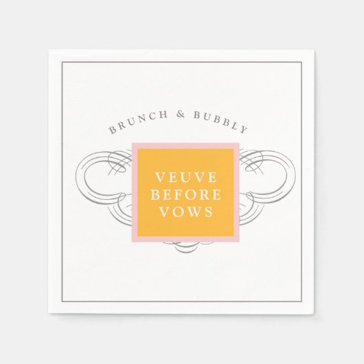 Serviette En Papier Veuve Before Vows Brunch Groupe de la mariée (Devant)