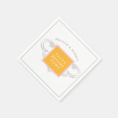 Serviette En Papier Veuve Before Vows Brunch Réception de mariage (Coin)
