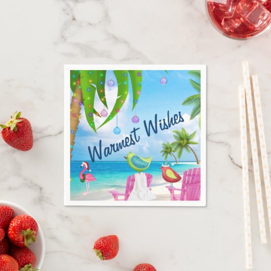 Serviette En Papier Veux les plus chauds mignons Oiseaux Plage Fête de (En situation)