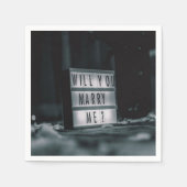 Serviette En Papier Veux-Tu M'Épouser ? Proposition de mariage romanti (Devant)