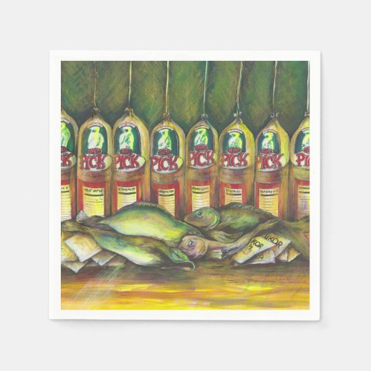 Serviette En Papier Viande sucrée (Devant)