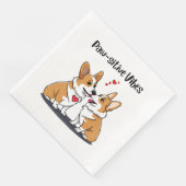 Serviette En Papier Vibes Corgis en amour (Coin)