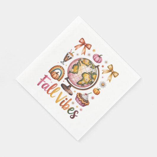 Serviette En Papier Vibes d'automne (Coin)