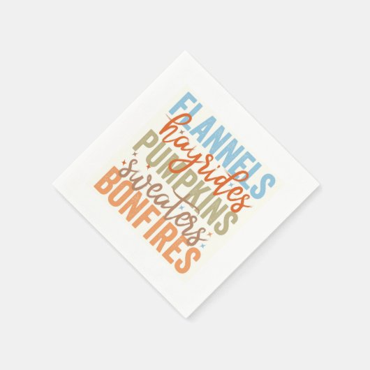 Serviette En Papier Vibes d'automne amusantes (Coin)