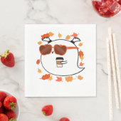 Serviette En Papier Vibes D'Automne Cute Ghost Classic T-Shirt (En situation)