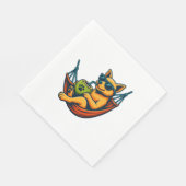 Serviette En Papier Vibes de chiot tropical (Coin)