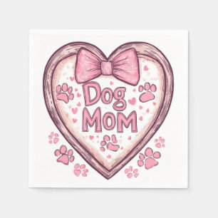 Serviette En Papier Vibes de maman de chien - Refroidissement et desig