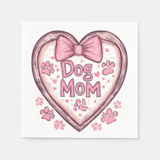 Serviette En Papier Vibes de maman de chien - Refroidissement et desig