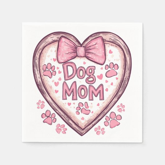 Serviette En Papier Vibes de maman de chien - Refroidissement et desig (Devant)