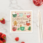 Serviette En Papier Vibes de Noël au cacao chaud (En situation)