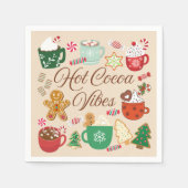 Serviette En Papier Vibes de Noël au cacao chaud (Devant)