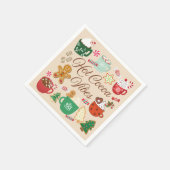 Serviette En Papier Vibes de Noël au cacao chaud (Coin)