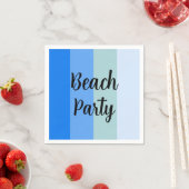 Serviette En Papier Vibes De Plage, Bleues (En situation)