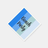 Serviette En Papier Vibes De Plage, Bleues (Coin)
