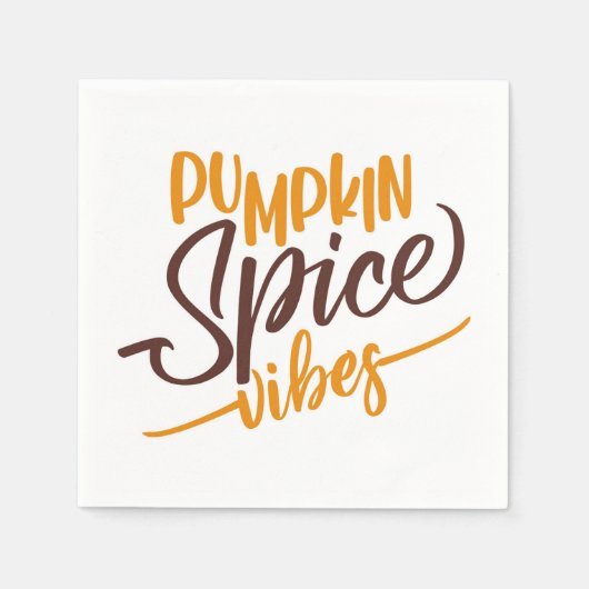 Serviette En Papier Vibes d'épices citrouilles (Devant)