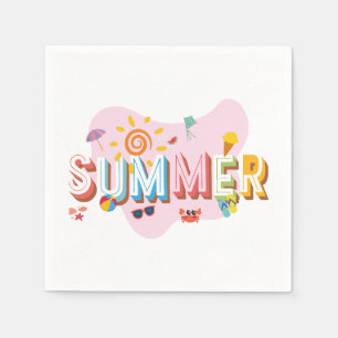 Serviette En Papier Vibes d'été