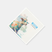 Serviette En Papier Vibes d'été Aquarelle Chèvre - Anniversaire (Coin)