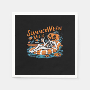Serviette En Papier Vibes D'Été Pour Été Éffrayant, Cadeau D'Halloween