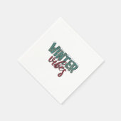 Serviette En Papier Vibes d'hiver de Noël (Coin)
