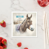 Serviette En Papier Vibes d'hiver Donkey - fête d'anniversaire - (En situation)