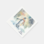 Serviette En Papier Vibes d'hiver Penguin Neige - fête d'anniversaire  (Coin)