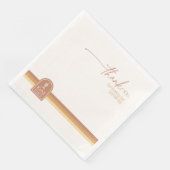 Serviette En Papier Vibes du désert Merci Mariage Terra Cotta ID1019 (Coin)