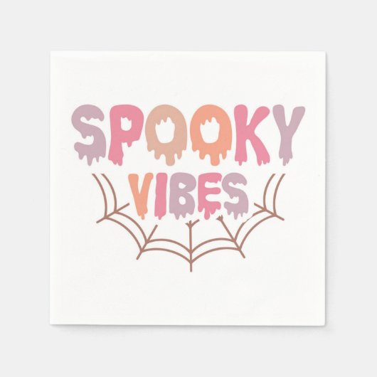 Serviette En Papier Vibes éffrayantes (Devant)