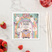 Serviette En Papier Vibes éffrayantes Retro Amusement Halloween (En situation)