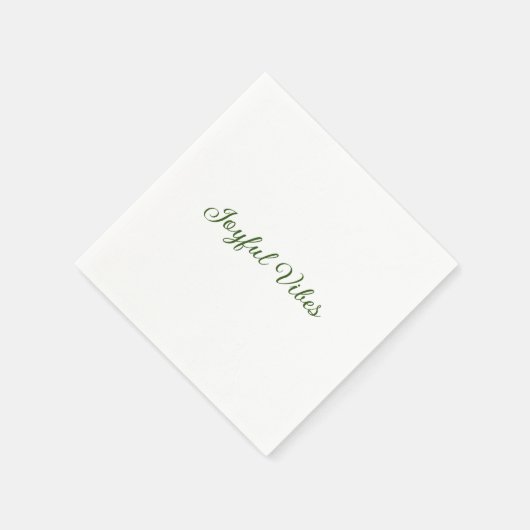 Serviette En Papier Vibes joyeux Noël vert nom de famille (Coin)