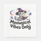 Serviette En Papier Vibes Méowgiques Uniquement, Chat Kawaii Witch Flo (Devant)