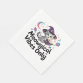 Serviette En Papier Vibes Méowgiques Uniquement, Chat Kawaii Witch Flo (Coin)