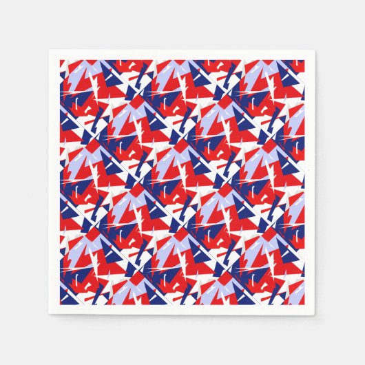 Serviette En Papier Vibes positives Bleu rouge blanc (Devant)
