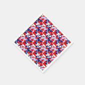 Serviette En Papier Vibes positives Bleu rouge blanc (Coin)