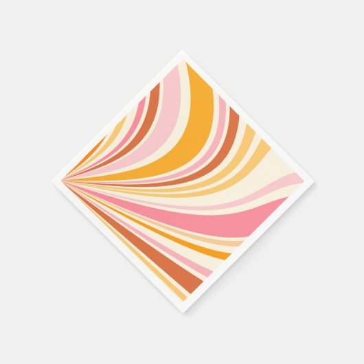 Serviette En Papier Vibes rétro colorées (Coin)