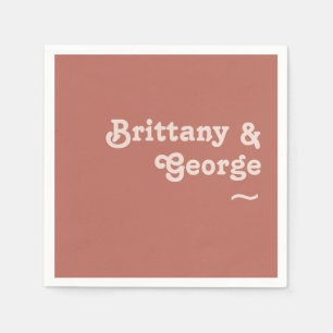 Serviette En Papier Vibes rétro simples Anciennes serviettes de Mari