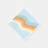 Serviette En Papier Vibes rétro super Bleu orange (Coin)