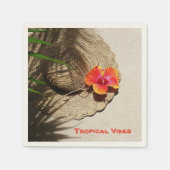Serviette En Papier Vibes tropicales Plage Hibiscus (Devant)