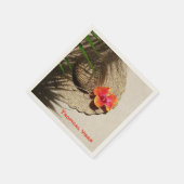 Serviette En Papier Vibes tropicales Plage Hibiscus (Coin)