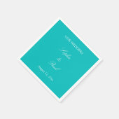 Serviette En Papier Vibrant Aqua Mariage serviettes (Coin)