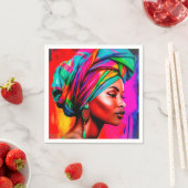 Serviette En Papier Vibrant Beauty Series 1 (En situation)