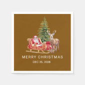 Serviette En Papier Vibrant Christmas Tree Decor Party Napkin (Devant)