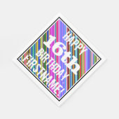 Serviette En Papier Vibrant, coloré 16ème anniversaire + Nom personnal (Coin)